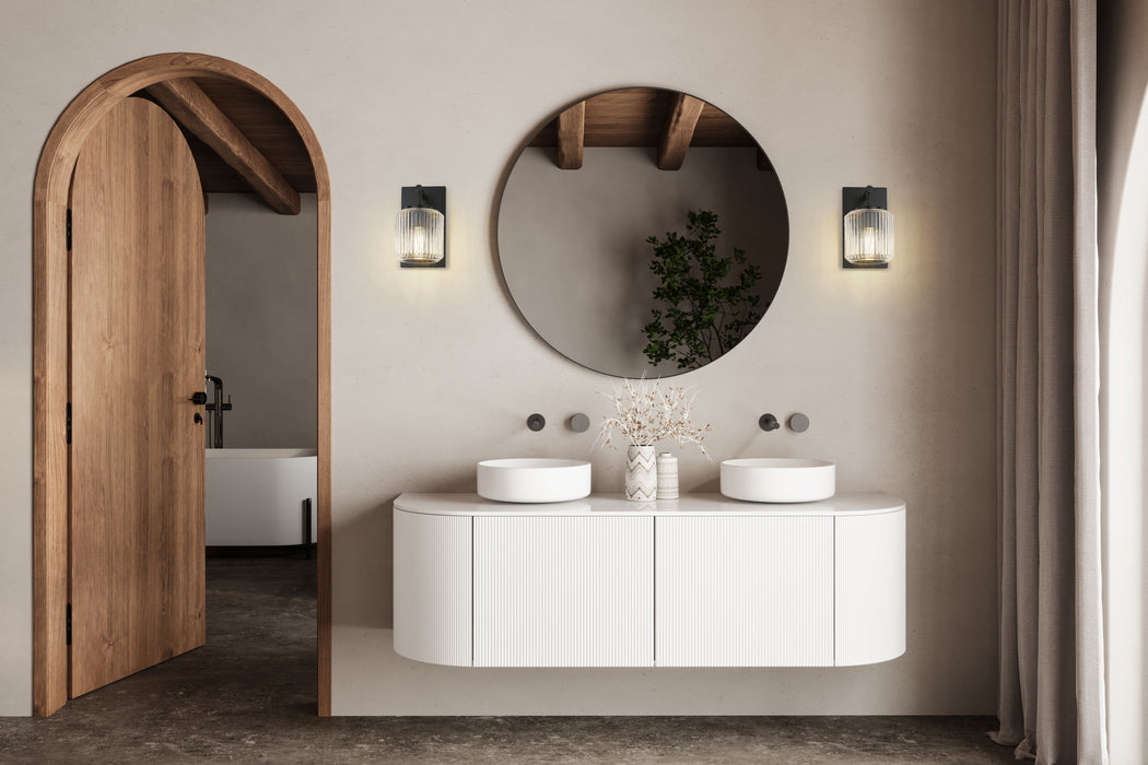 Landon One Light Wall Sconce Matte Black-Sconces-Z-Lite-Lighting Design Store