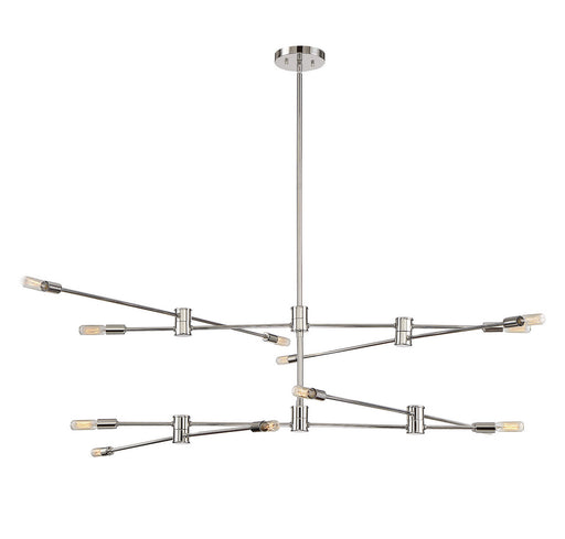 Lyrique 12 Light Chandelier Polished Nickel