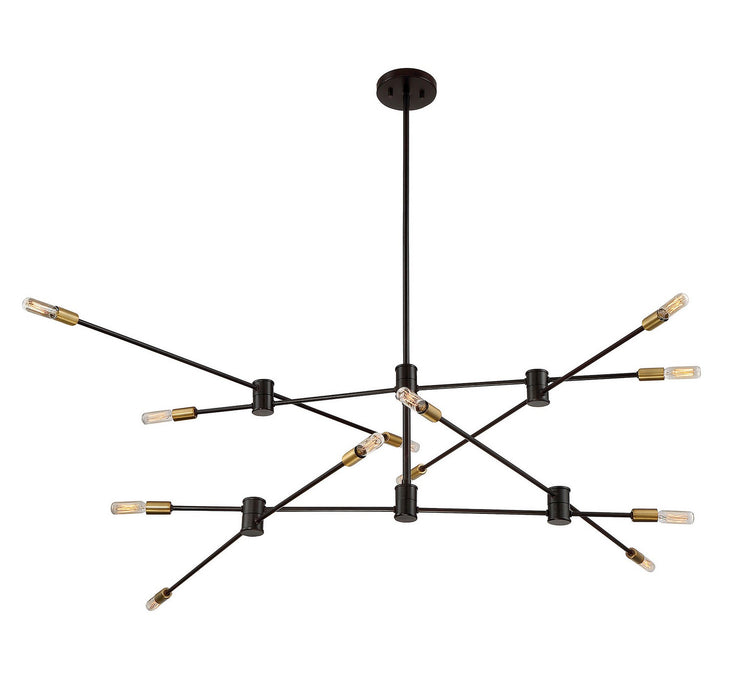 Savoy House - 1-7001-12-77 - 12 Light Chandelier - Lyrique - Bronze with Brass