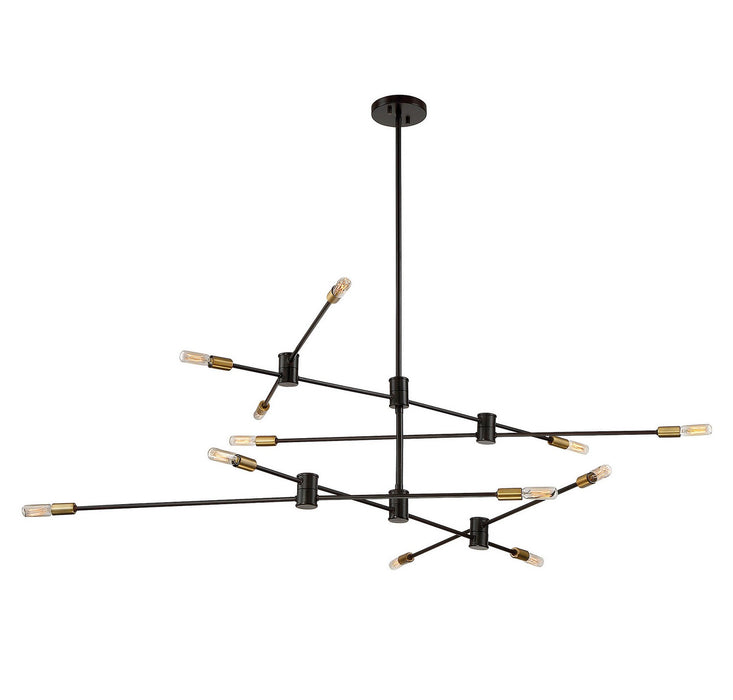 Savoy House - 1-7001-12-77 - 12 Light Chandelier - Lyrique - Bronze with Brass