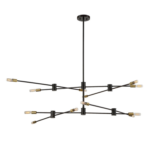 Lyrique 12 Light Chandelier Bronze with Brass