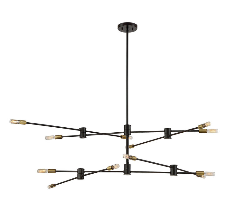 Savoy House - 1-7001-12-77 - 12 Light Chandelier - Lyrique - Bronze with Brass