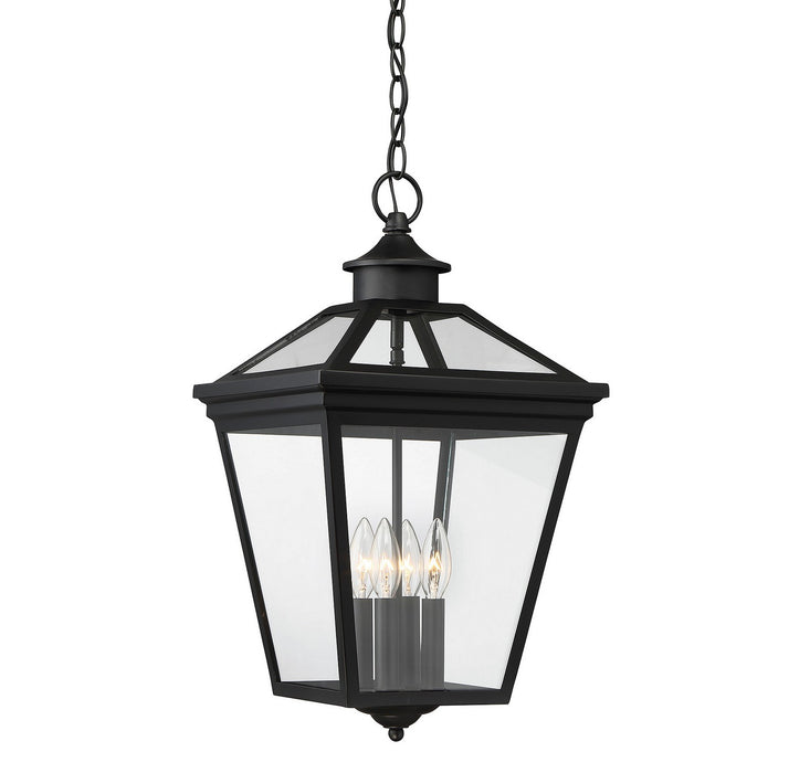 Savoy House - 5-145-BK - Four Light Outdoor Hanging Lantern - Ellijay - Black