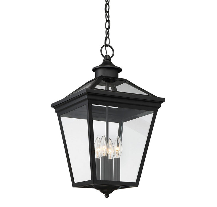 Savoy House - 5-145-BK - Four Light Outdoor Hanging Lantern - Ellijay - Black