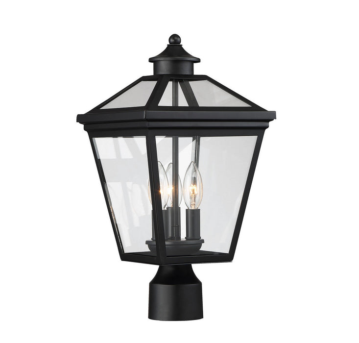 Savoy House - 5-147-BK - Three Light Post Lantern - Ellijay - Black