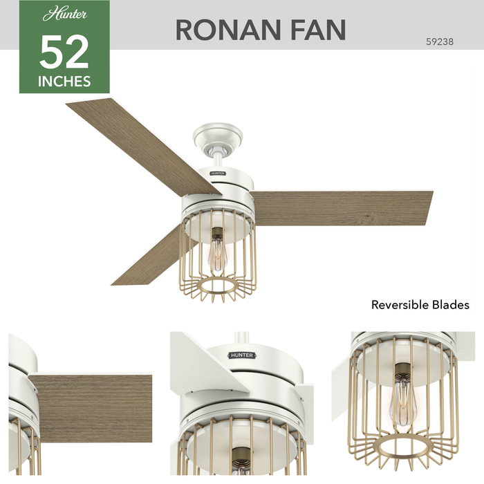 Ronan 52" Ceiling Fan-Fans-Hunter-Lighting Design Store