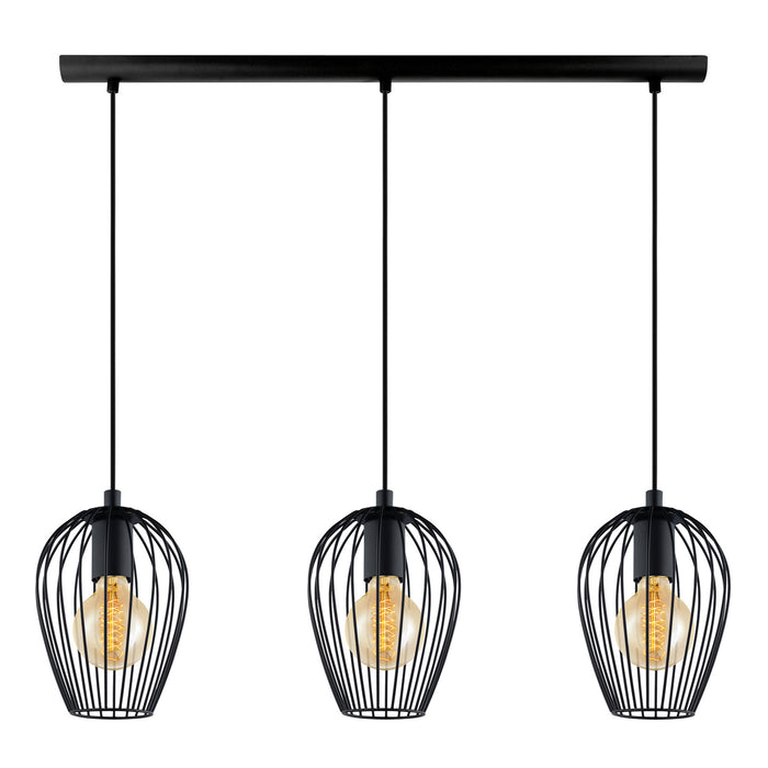 Eglo USA - 49478A - Three Light Pendant - Newtown - Black
