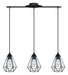 Eglo USA - 94189A - Three Light Pendant - Tarbes - Matte Black