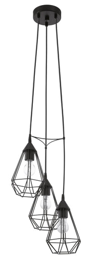 Tarbes Three Light Pendant Matte Black