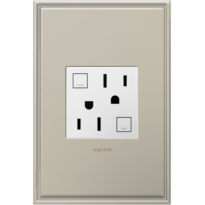 Legrand - AGFTR2152W4 - Duplex Self-Test GFCI Receptacles - Adorne - White