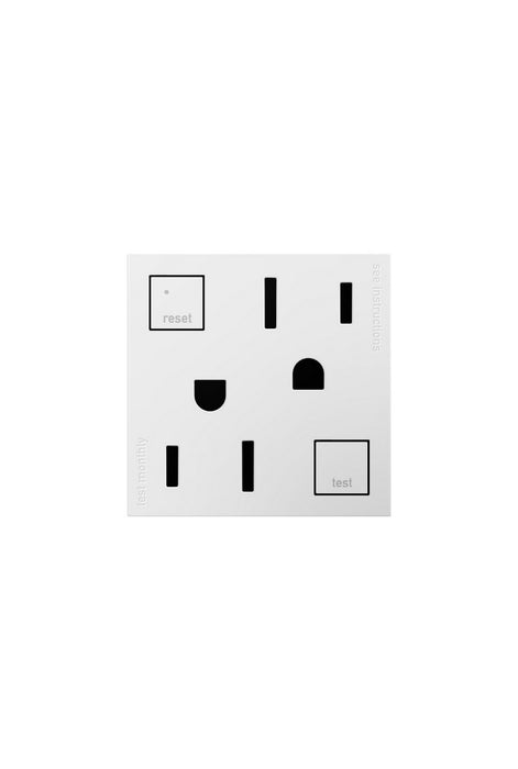 Legrand - AGFTR2153W4 - Duplex Self-Test GFCI Receptacles - Adorne - White