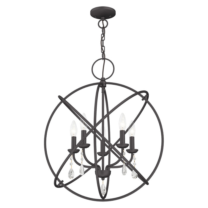 Livex Lighting - 40905-92 - Five Light Chandelier - Aria - English Bronze