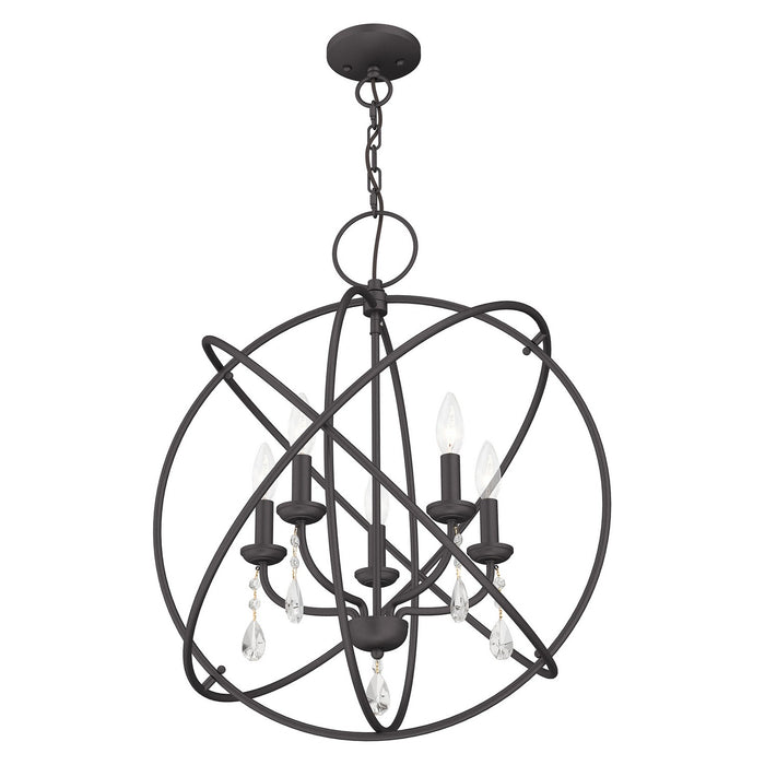 Livex Lighting - 40905-92 - Five Light Chandelier - Aria - English Bronze