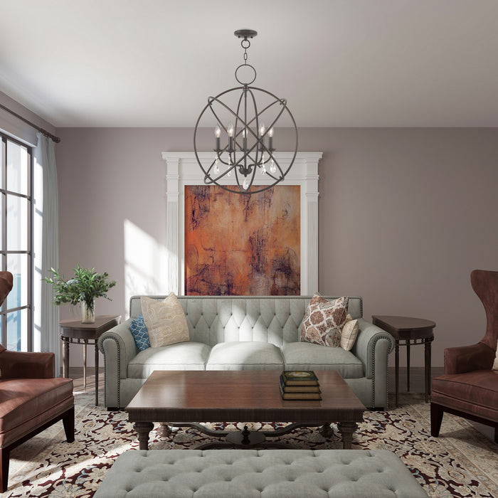 Livex Lighting - 40905-92 - Five Light Chandelier - Aria - English Bronze