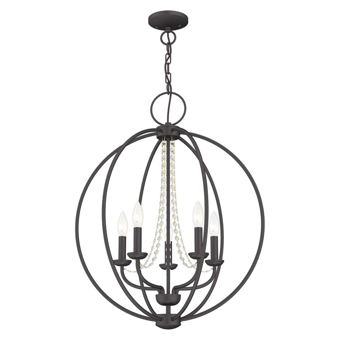 Livex Lighting - 40915-92 - Five Light Chandelier - Arabella - English Bronze