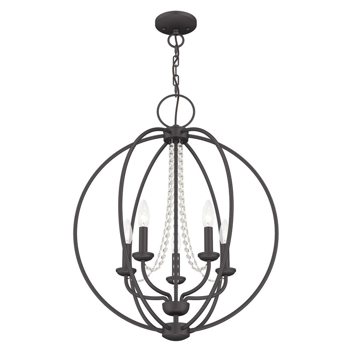 Livex Lighting - 40915-92 - Five Light Chandelier - Arabella - English Bronze