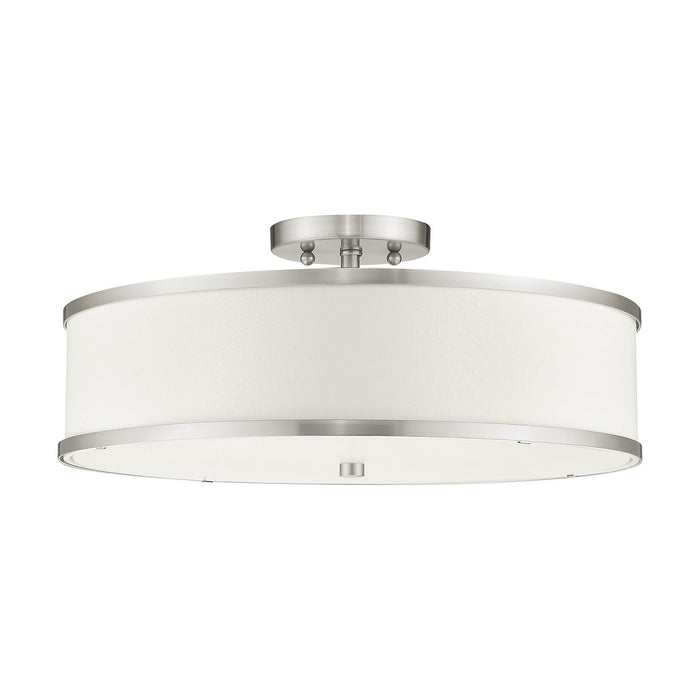 Livex Lighting - 62629-91 - Three Light Ceiling Mount - Park Ridge - Brushed Nickel