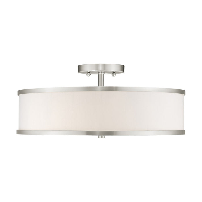 Livex Lighting - 62629-91 - Three Light Ceiling Mount - Park Ridge - Brushed Nickel