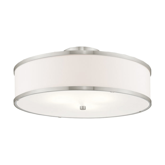 Livex Lighting - 62629-91 - Three Light Ceiling Mount - Park Ridge - Brushed Nickel