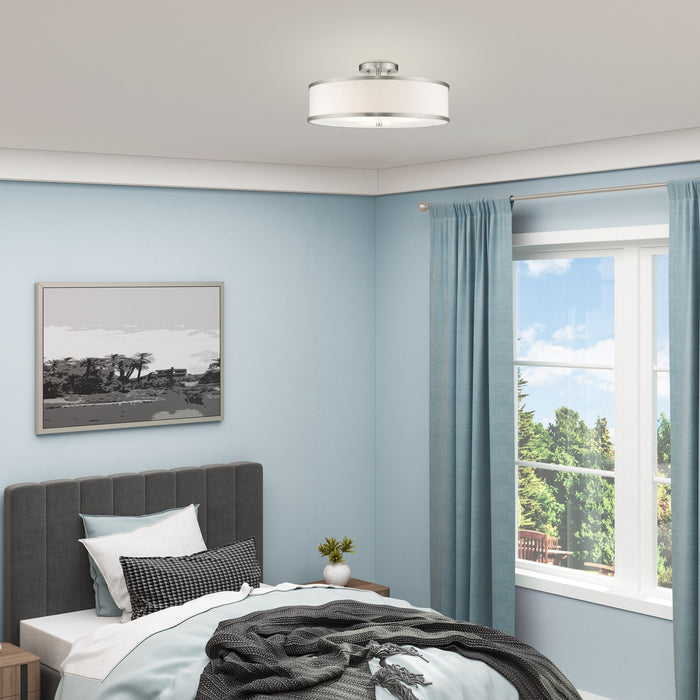 Livex Lighting - 62629-91 - Three Light Ceiling Mount - Park Ridge - Brushed Nickel