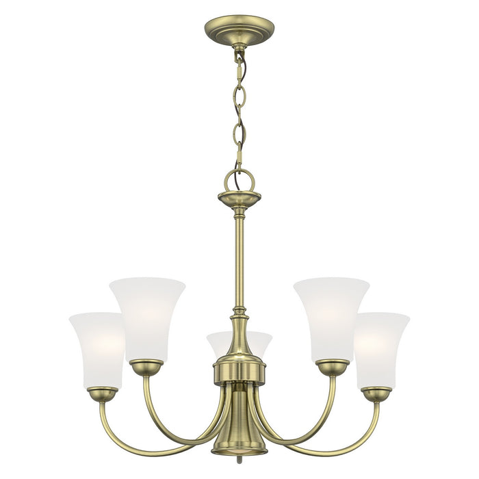 Livex Lighting - 6465-01 - Six Light Chandelier - Ridgedale - Antique Brass