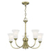 Livex Lighting - 6465-01 - Six Light Chandelier - Ridgedale - Antique Brass