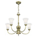 Livex Lighting - 6465-01 - Six Light Chandelier - Ridgedale - Antique Brass