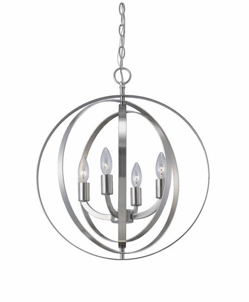 Canarm - ICH182B04BN18 - Four Light Chandelier - Meridian - Brushed Nickel