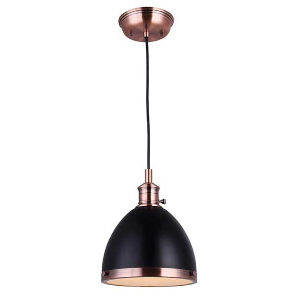 Canarm - IPL409B01BKA - One Light Pendant - Esher - Bronze And Black