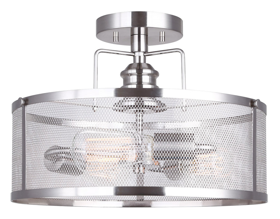 Canarm - ISF626A03BN - Three Light Semi Flush Mount - Beckett - Brushed Nickel