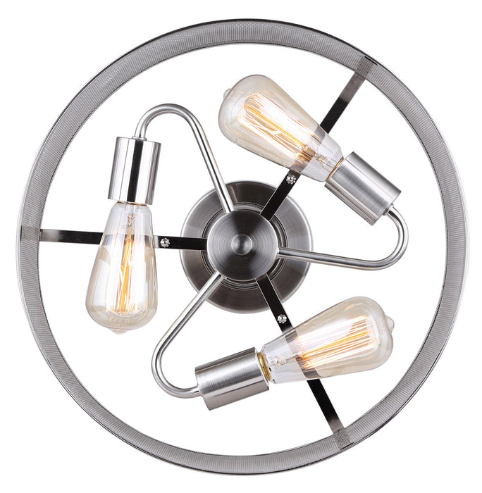 Canarm - ISF626A03BN - Three Light Semi Flush Mount - Beckett - Brushed Nickel
