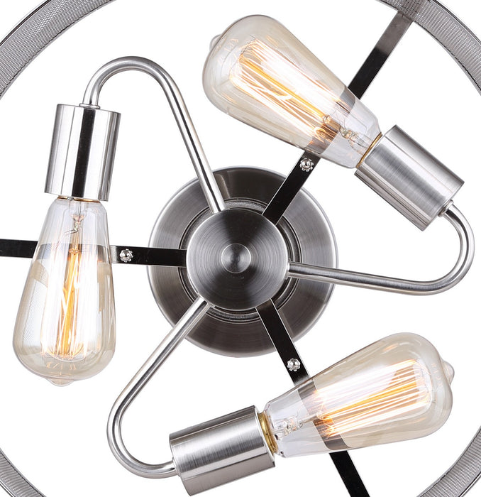 Canarm - ISF626A03BN - Three Light Semi Flush Mount - Beckett - Brushed Nickel