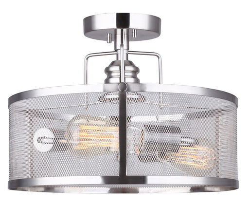 Beckett Three Light Semi Flush Mount Brushed Nickel
