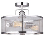 Canarm - ISF626A03BN - Three Light Semi Flush Mount - Beckett - Brushed Nickel