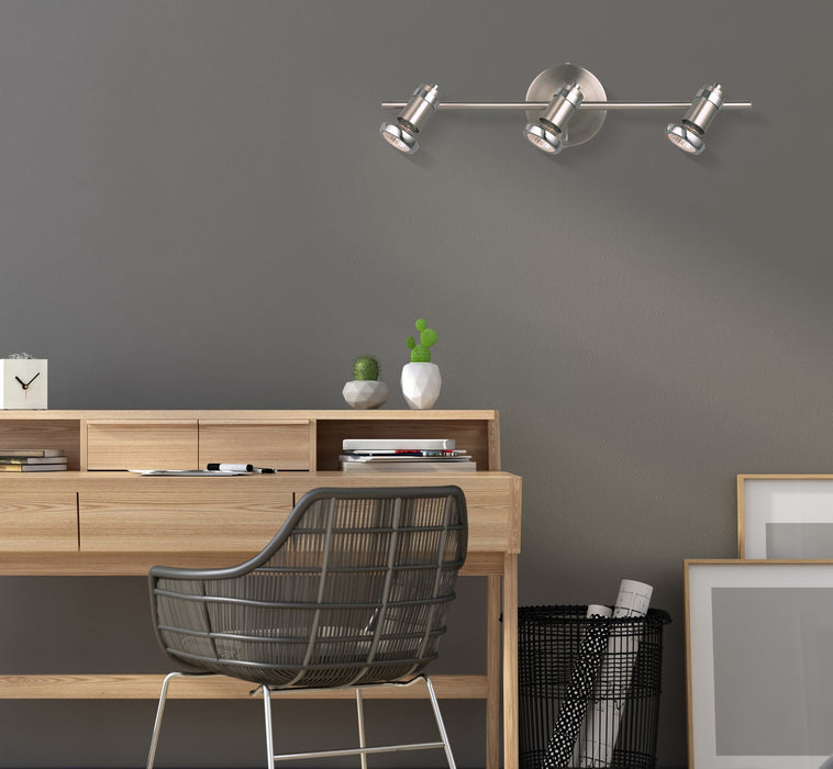 Canarm - IT391A03BCH10 - Three Light Track Light - Shay - Brushed Pewter/Chrome