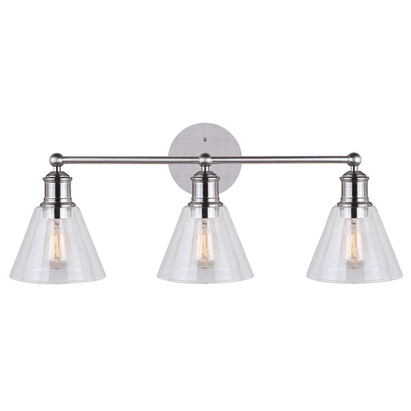 Canarm - IVL628A03BN - Three Light Vanity - Larken - Brushed Nickel