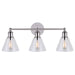 Canarm - IVL628A03BN - Three Light Vanity - Larken - Brushed Nickel