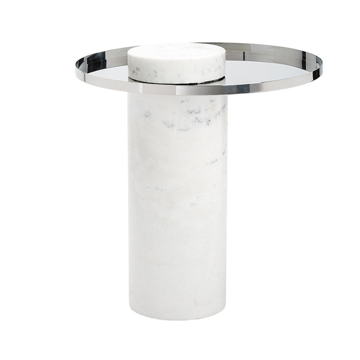 Nuevo - HGNA100 - Side Table - Pillar - Silver