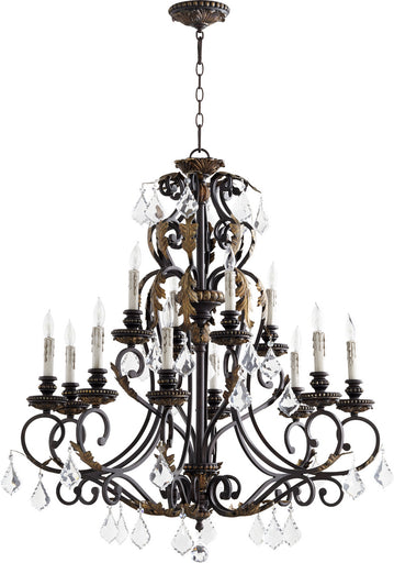Rio Salado 12 Light Chandelier Toasted Sienna With Mystic Silver