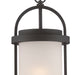 Nuvo Lighting - 62-655 - LED Outdoor Hanging Lantern - Willis - Textured Black / Antique White Glass