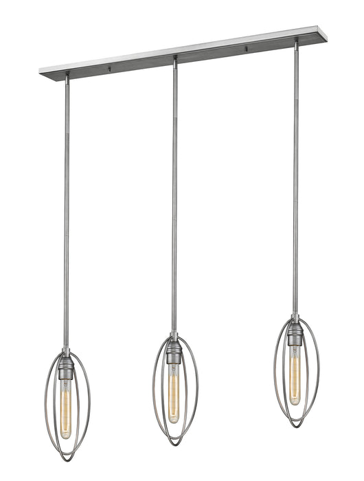 Z-Lite - 3000-3B-OS - Three Light Linear Chandelier - Persis - Old Silver