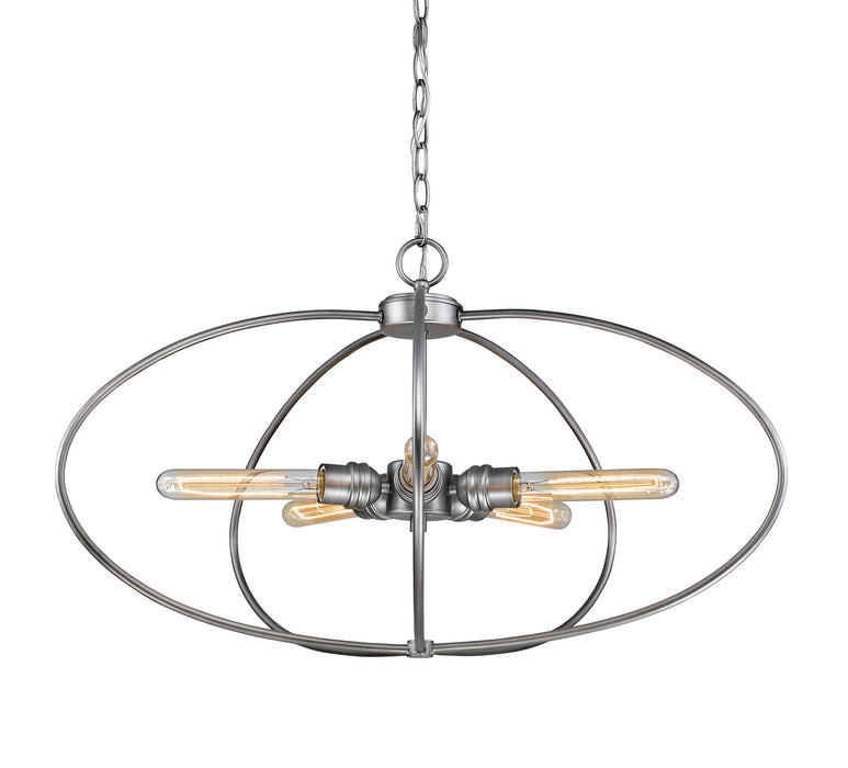 Z-Lite - 3000P-OS - Five Light Chandelier - Persis - Old Silver