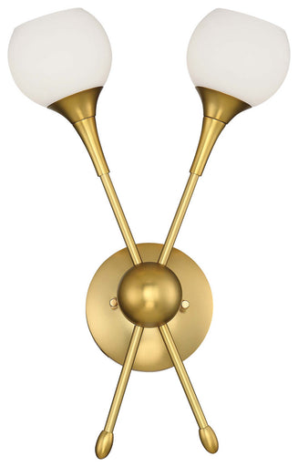 Pontil Two Light Wall Sconce Honey Gold