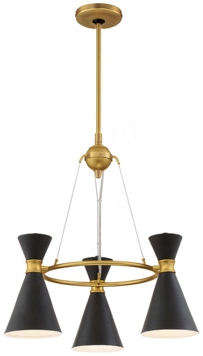 Conic Three Light Mini Chandelier Honey Gold