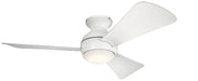 Kichler - 330151MWH - 44 Inch Ceiling Fan - Sola - Matte White