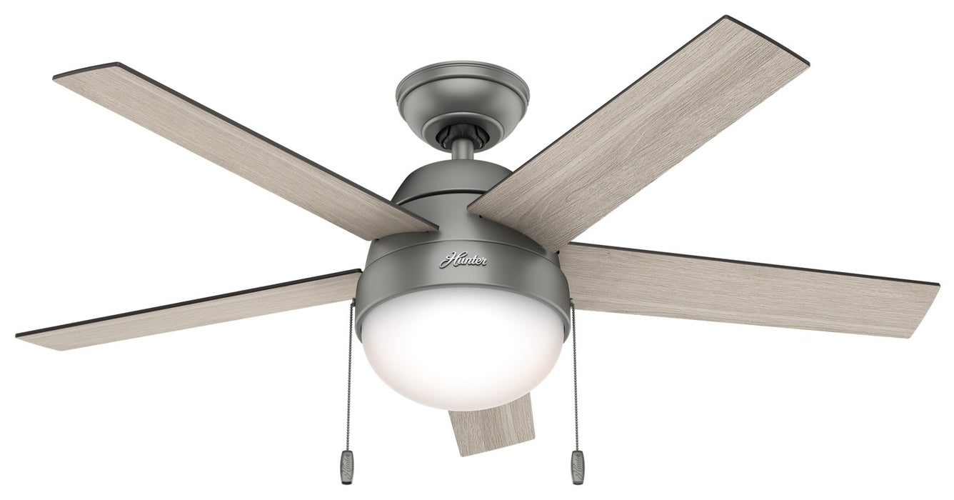 Hunter - 59267 - 46 InchesCeiling Fan - Anslee - Matte Silver