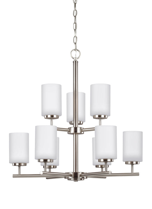 Generation Lighting - 31162-962 - Nine Light Chandelier - Oslo - Brushed Nickel