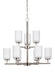 Generation Lighting - 31162-962 - Nine Light Chandelier - Oslo - Brushed Nickel