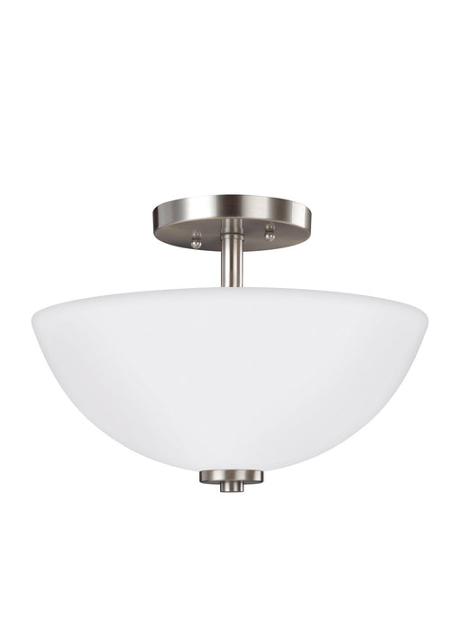 Generation Lighting - 77160-962 - Two Light Semi-Flush Convertible Pendant - Oslo - Brushed Nickel