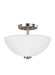 Generation Lighting - 77160-962 - Two Light Semi-Flush Convertible Pendant - Oslo - Brushed Nickel